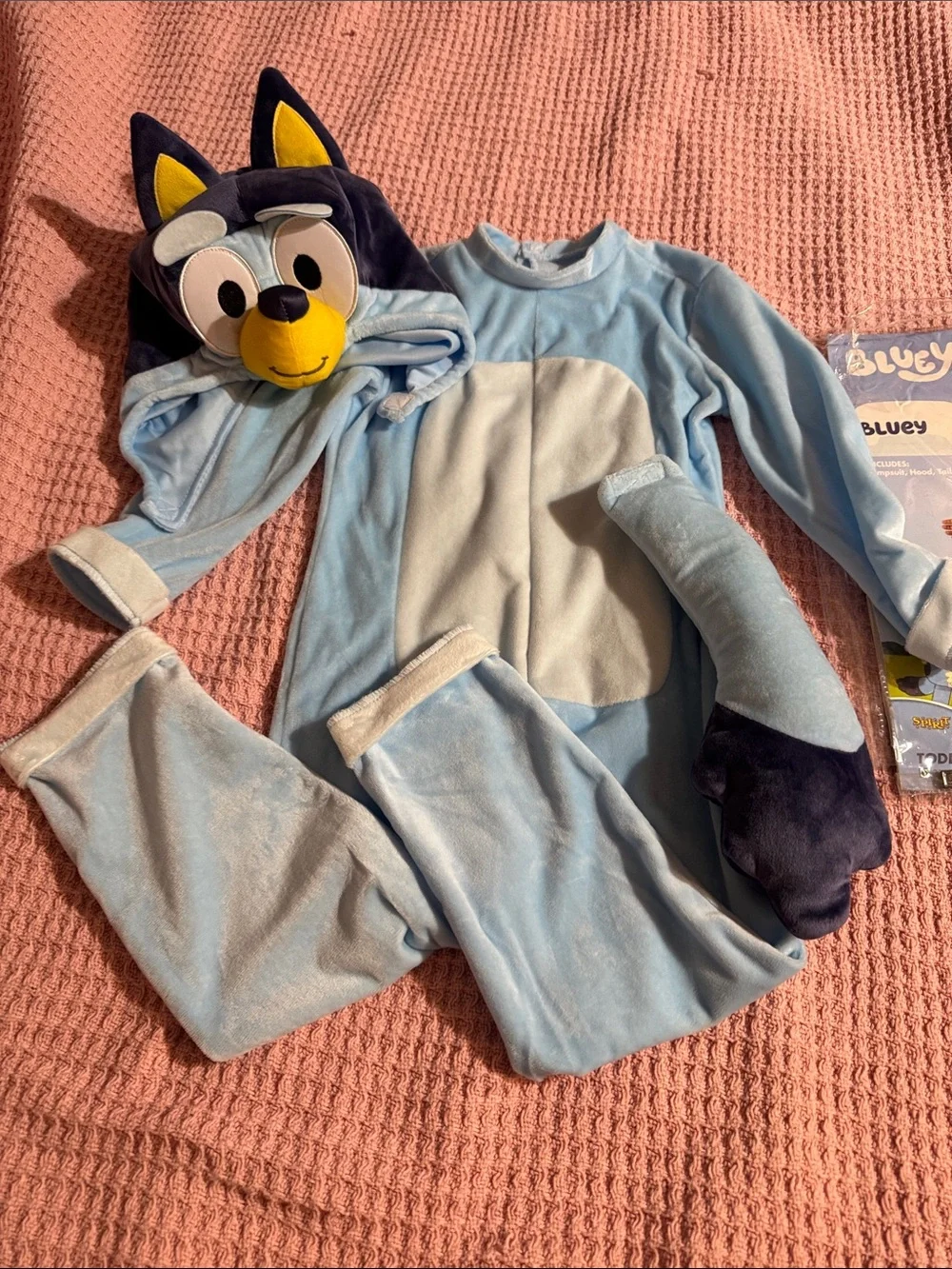 Bluey Blue Plush Character Kids Costume Hoodie Set 3T-4T